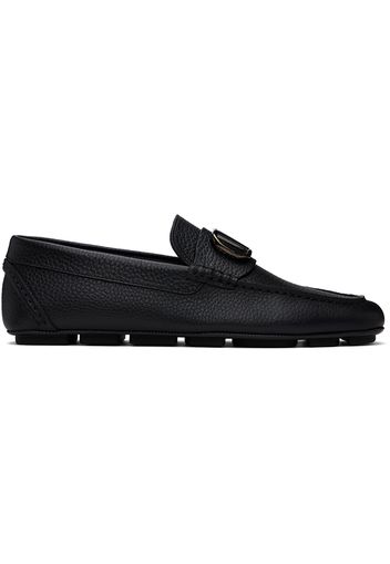 Valentino Garavani Black VLogo Signature Driving Loafers