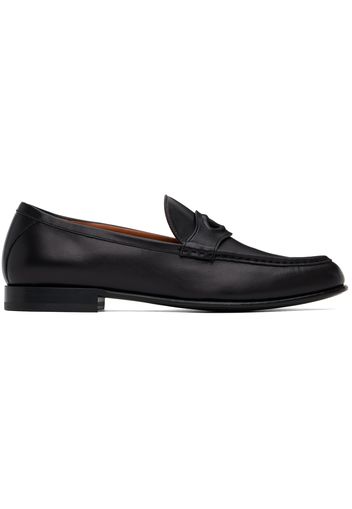 Valentino Garavani Black VLogo 'The Bold Edition' Calfskin Loafers