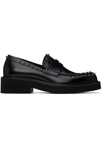 Valentino Garavani Black Gentleglam Calfskin Loafers