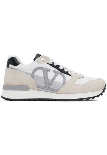 Valentino Garavani White & Gray VLogo Pace Sneakers