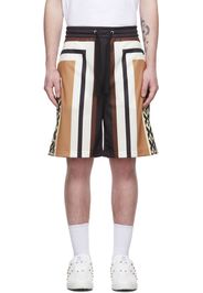 Valentino Brown Foulard Archive Print Bermuda Shorts