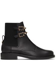 Valentino Garavani Double Strap Flat Rockstud Ankle Boots