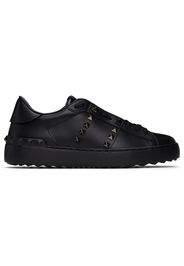 Valentino Garavani Black Rockstud Untitled Open Sneakers