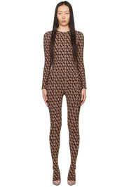 Valentino Brown & Black Iconographe Jumpsuit