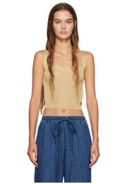 Valentino Gold V-Neck Tank Top