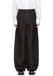 Valentino Black & Brown Toile Iconographe Trousers