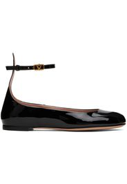 Valentino Garavani Black Tan-Go Ballerina Flats