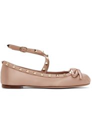 Valentino Garavani Beige Rockstud Ballerina Flats