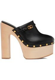 Valentino Garavani Black Tan-Go Clogs