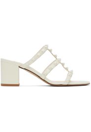 Valentino Garavani Off-White Rockstud Heeled Sandals