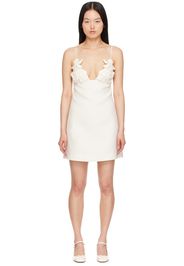 Valentino Off-White Embroidered Minidress