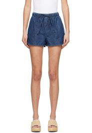 Valentino Indigo Drawstring Denim Shorts