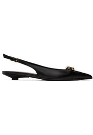 Valentino Garavani Black 'The Bold Edition' VLogo Ballerina Flats