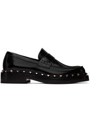 Valentino Garavani Black Rockstud Loafers