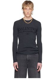 Valentino Gray Jacquard Sweater