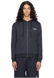 Valentino Navy Printed-Logo Hoodie