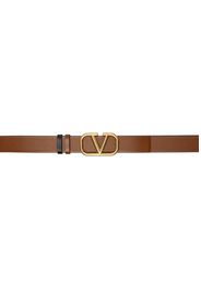 Valentino Garavani Brown Reversible VLogo Signature Belt