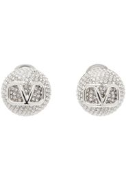 Valentino Garavani Silver VLogo Signature Metal & Crystal Earrings