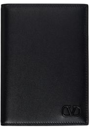 Valentino Garavani Black VLogo Signature Passport Holder