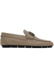 Valentino Garavani Taupe VLogo Signature Driving Loafers