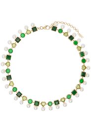 VEERT White & Gold 'The Green Pearl Shape' Necklace