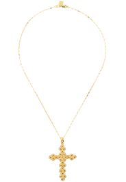 Veneda Carter Gold VC021 Ruby Cross Pendant Necklace