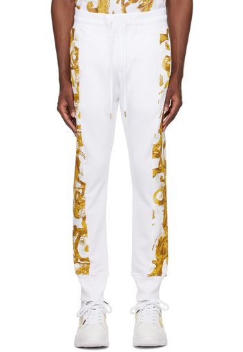 Versace Jeans Couture White Watercolour Couture Sweatpants