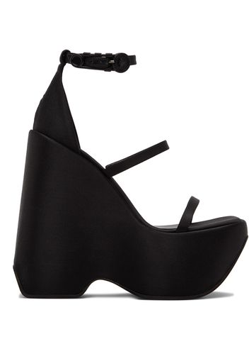 Versace Black Strappy Heeled Sandals