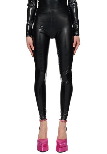 Versace Black Zip Leggings