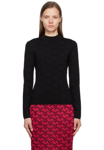 Versace Black La Greca Sweater