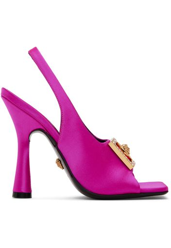 Versace Pink Medusa Biggie Heeled Sandals