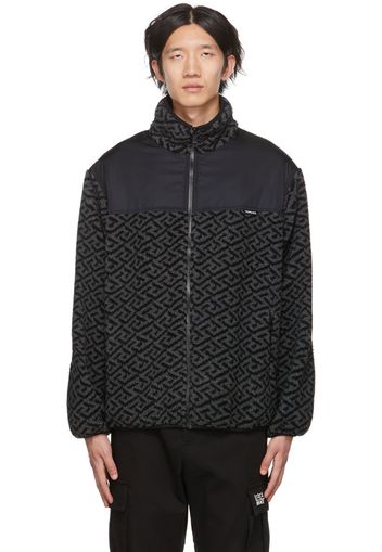 Versace Black & Gray La Greca Jacket