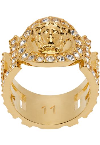 Versace Gold Crystal 'La Medusa' Ring