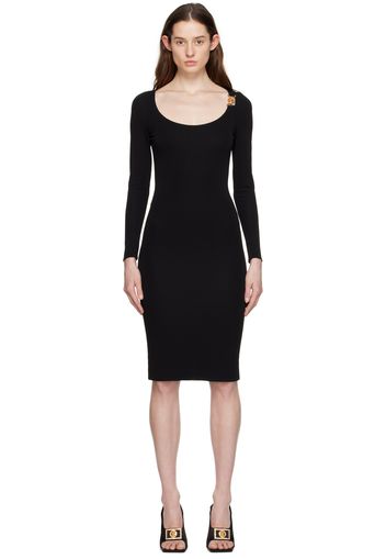 Versace Black Medusa Midi Dress