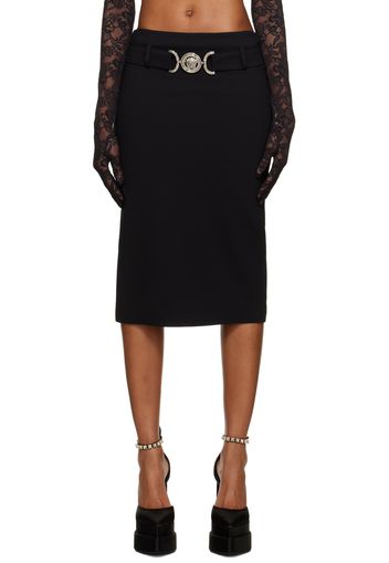 Versace Black Medusa '95 Midi Skirt