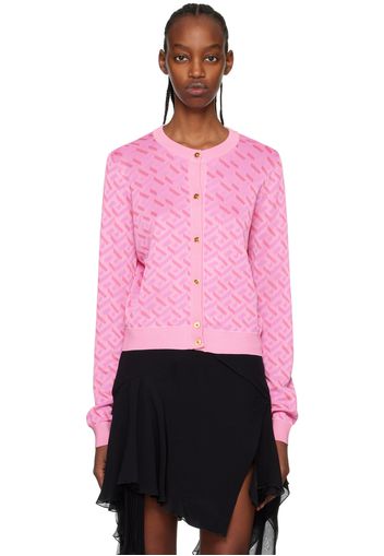 Versace Pink La Greca Cardigan