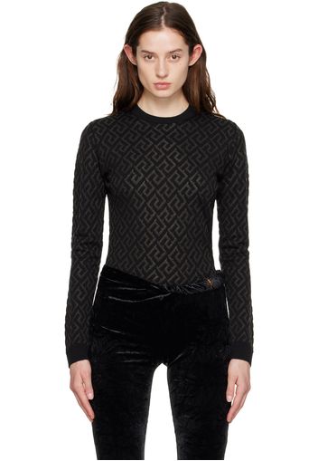 Versace Black 'La Greca' Sweater