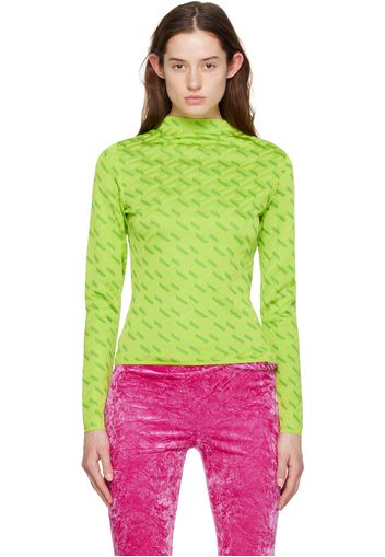 Versace Green La Greca Sweater