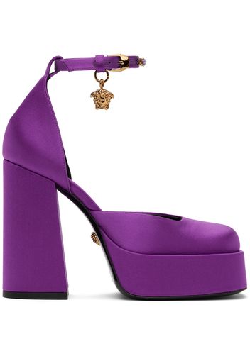 Versace Purple Medusa Aevitas Platform Heels