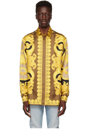 Versace Brown Barocco Shirt