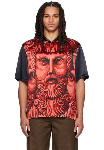 Versace Red & Black 'La Maschera' Shirt