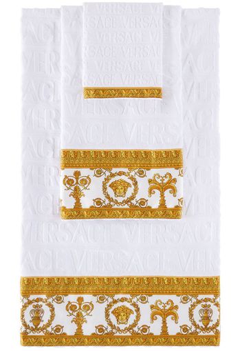 Versace White 'I Love Baroque' Towel Set, 5 pc