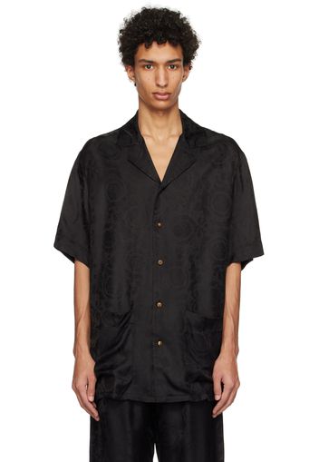 Versace Underwear Black Barocco Pyjama Shirt