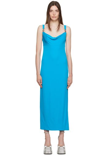 Versace Blue Medusa Midi Dress