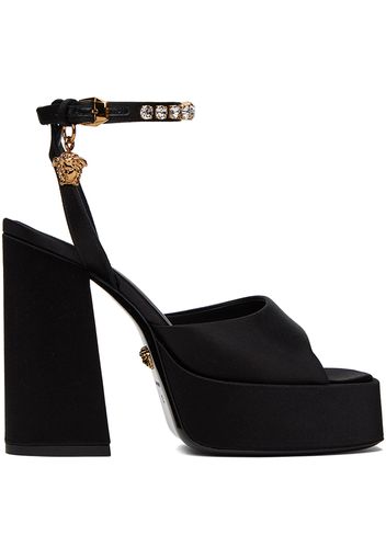 Versace Black Medusa Heeled Sandals