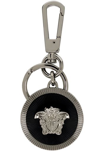 Versace Gunmetal & Black Medusa Biggie Keychain