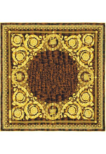 Versace Brown & Gold Barocco Scarf