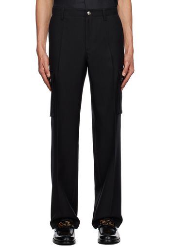 Versace Black Straight-Leg Cargo Pants