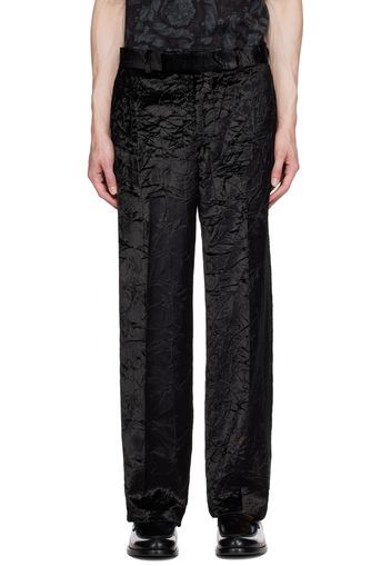 Versace Black Straight-Leg Trousers