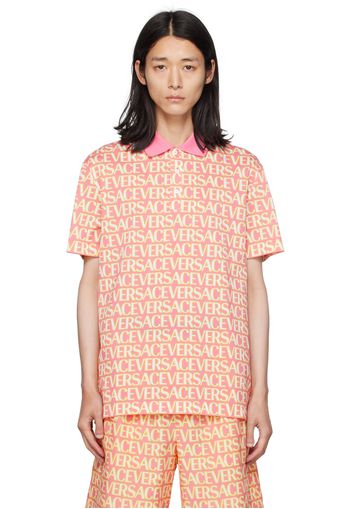 Versace Pink & Yellow Allover Polo